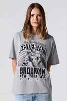 T-shirt de coupe garçonne à imprimé Spiderman Brooklyn