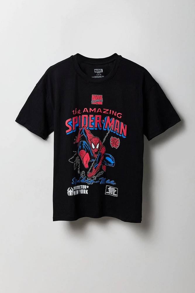 T-shirt de coupe garÃ§onne Ã  imprimÃ© Spiderman