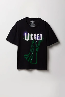 T-shirt coupe garçonne à imprimé Wicked