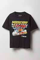 T-shirt de coupe garçonne délavé à imprimé NASCAR Racing