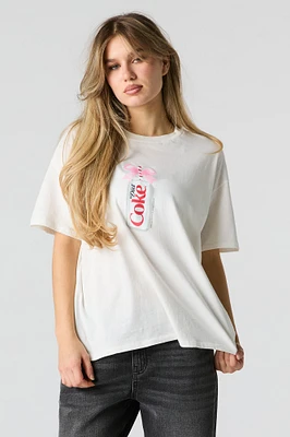 T-shirt de coupe garçonne à imprimé Diet Coke