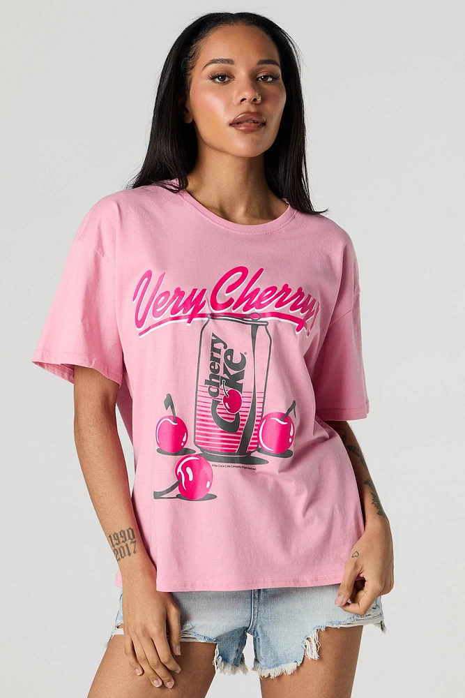 Very Cherry Coke Graphic Boyfriend T-Shirt