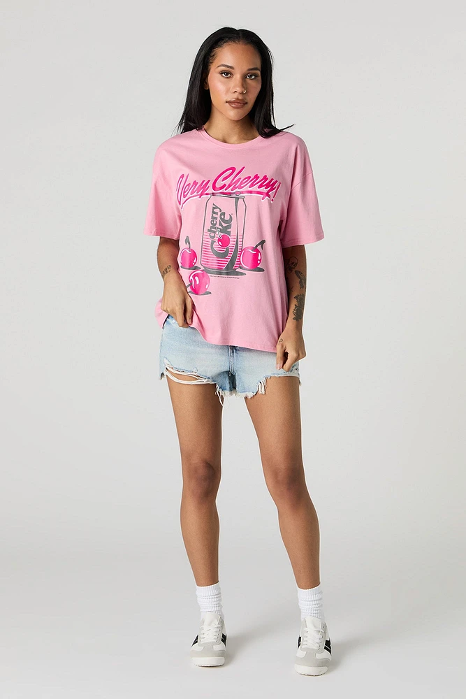 Very Cherry Coke Graphic Boyfriend T-Shirt