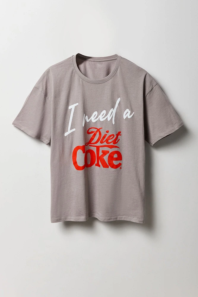 I Need Diet Coke Graphic Boyfriend T-Shirt