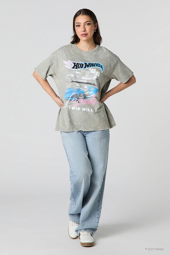 T-shirt de coupe garçonne à imprimé Hot Wheels™ Twin Mill