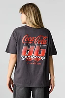 T-shirt de coupe garçonne à imprimé Coca Cola Racing