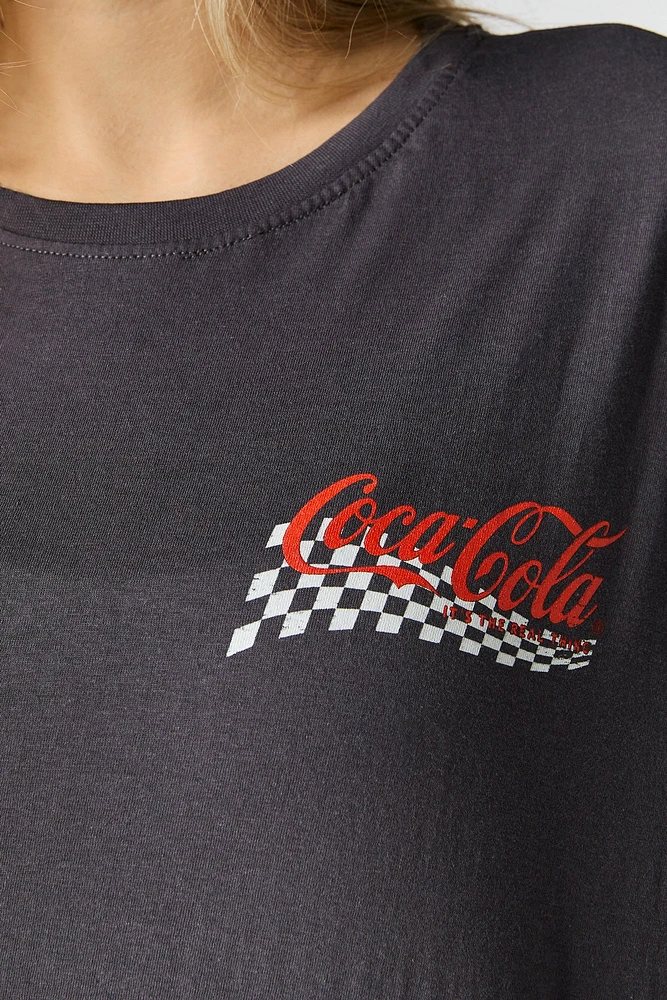 T-shirt de coupe garçonne à imprimé Coca Cola Racing