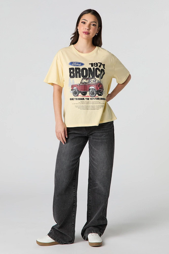 T-shirt de coupe garçonne à imprimé Ford Bronco