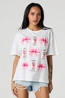 Diet Coke Bow Graphic Boyfriend T-Shirt