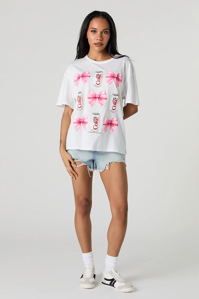 Diet Coke Bow Graphic Boyfriend T-Shirt