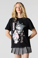 Kuromi & My Melody Graphic Boyfriend T-Shirt