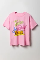 Garfield Take it Easy Graphic Boyfriend T-Shirt