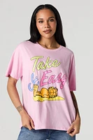 Garfield Take it Easy Graphic Boyfriend T-Shirt