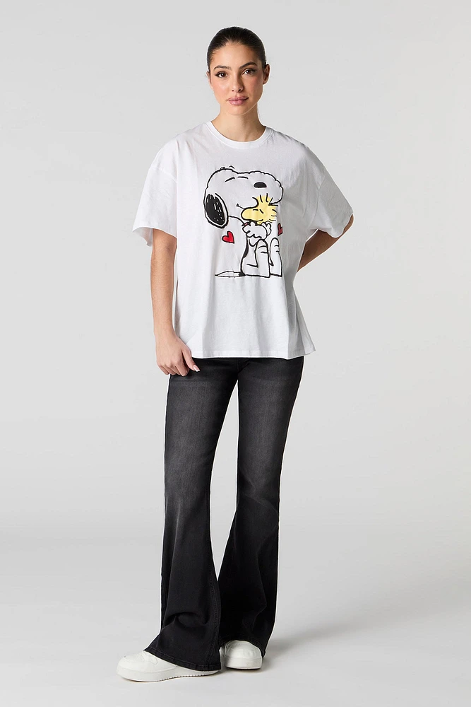 T-shirt coupe garçonne à imprimé Snoopy Valentin