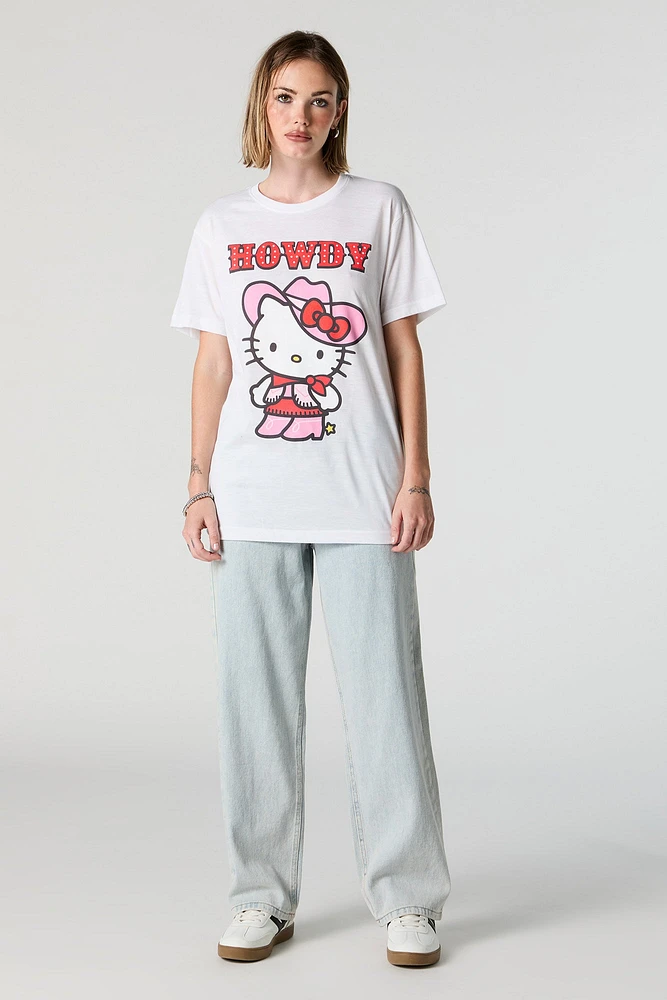 Hello Kitty Howdy Graphic Boyfriend T-Shirt