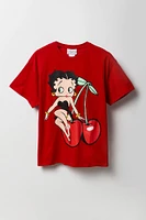 T-shirt de coupe garçonne à imprimé Betty Boop