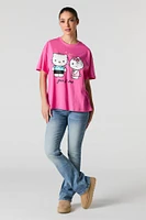 T-shirt coupe garçonne à imprimé Hello Kitty You & Me Valentin