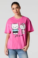 T-shirt coupe garçonne à imprimé Hello Kitty You & Me Valentin