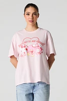 T-shirt coupe garçonne à imprimé Hello Kitty and Friends Valentin