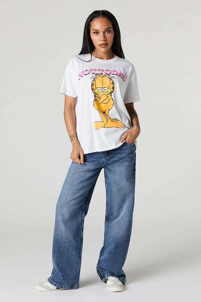 Garfield Not Today Graphic Boyfriend T-Shirt