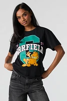 T-shirt de coupe garçonne à imprimé Garfield