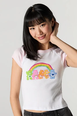 Care Bear Graphic Rhinestone Raglan T-Shirt