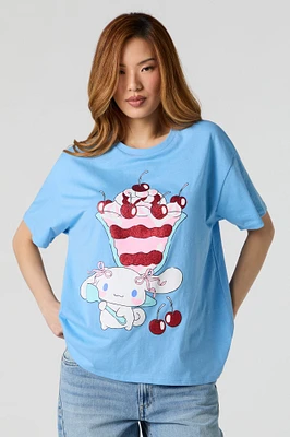 Cinnamoroll Glitter Graphic Boyfriend T-Shirt