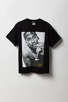 T-shirt de coupe garçonne à imprimé Tupac