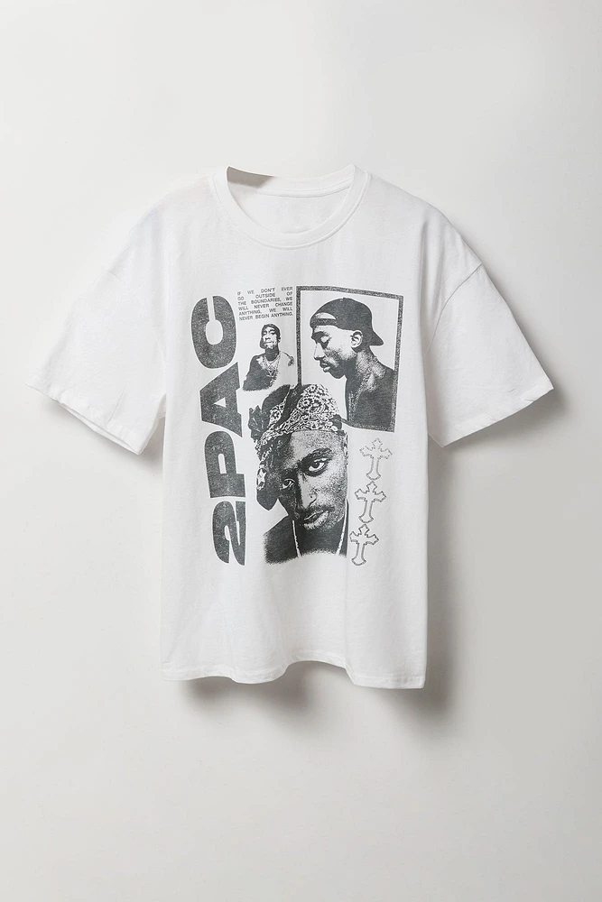T-shirt à imprimé Tupac