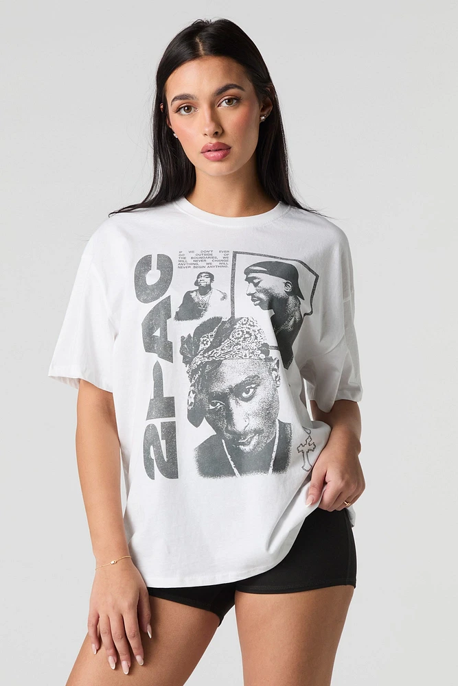 T-shirt à imprimé Tupac