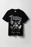 T-shirt de coupe garÃ§onne Ã  imprimÃ© Tupac Keep Ya Head Up