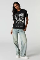 Tupac Keep Ya Head Up Graphic Boyfriend T-Shirt