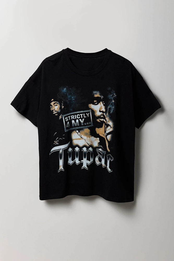 T-shirt coupe garÃ§onne Ã  motif Tupac