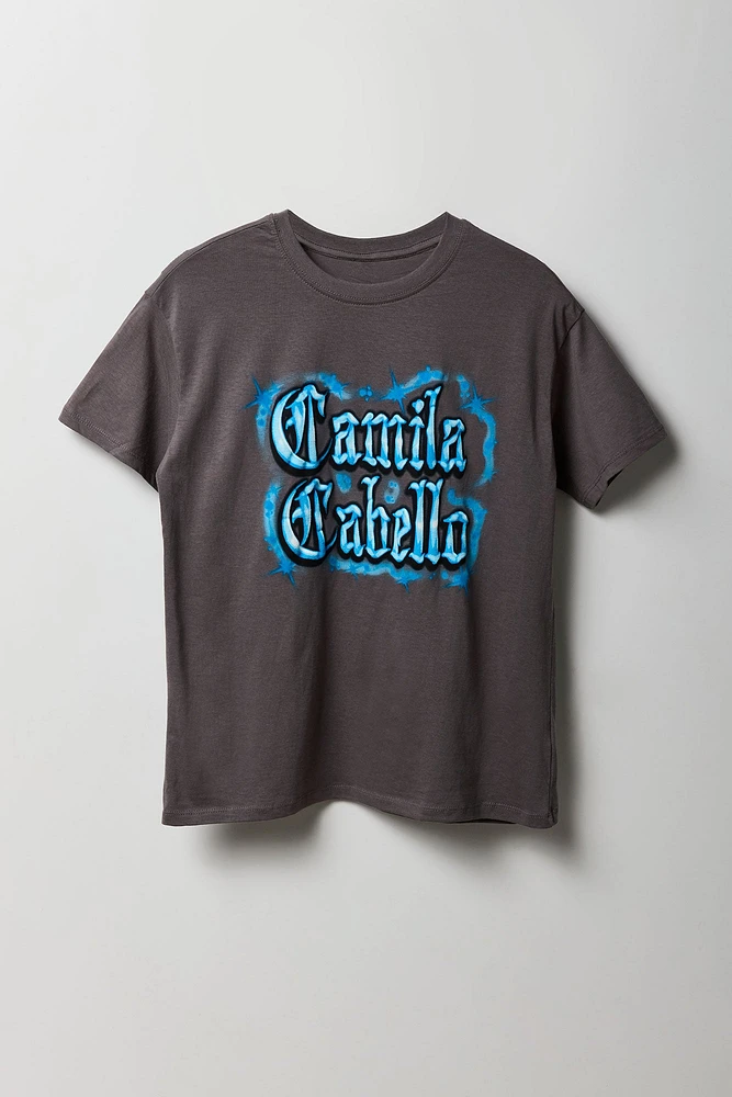 T-shirt coupe garçonne à motif Camila Cabello