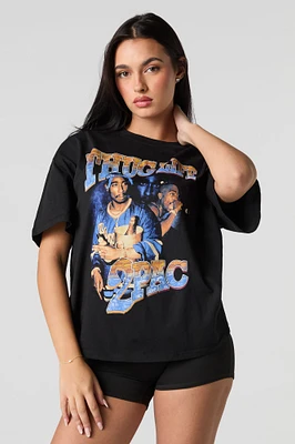 T-shirt à imprimé Tupac Thug Life