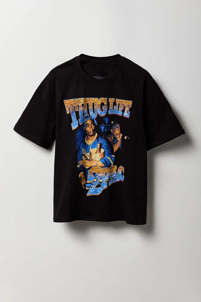 T-shirt à imprimé Tupac Thug Life