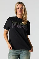 T-shirt coupe garçonne à motif Wicked