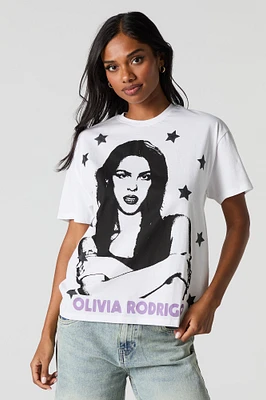 T-shirt de coupe garçonne à imprimé Olivia Rodrigo