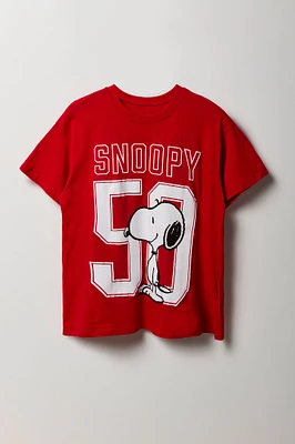 T-shirt coupe garçonne à motif Snoopy