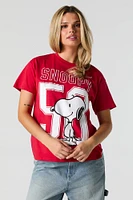 T-shirt coupe garçonne à motif Snoopy