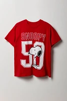 T-shirt coupe garçonne à motif Snoopy