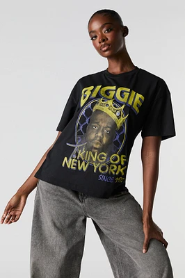 T-shirt de coupe garçonne à imprimé Biggie