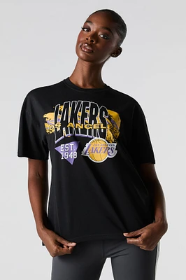 T-shirt de coupe garÃ§onne Ã  imprimÃ© LA Lakers