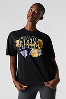 T-shirt de coupe garçonne à imprimé LA Lakers