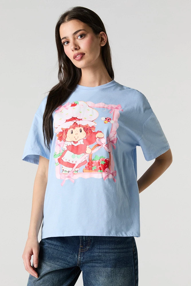 T-shirt de coupe garçonne à imprimé Strawberry Shortcake