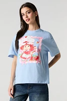 T-shirt de coupe garçonne à imprimé Strawberry Shortcake