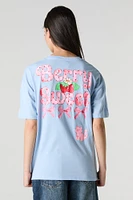 T-shirt de coupe garçonne à imprimé Strawberry Shortcake