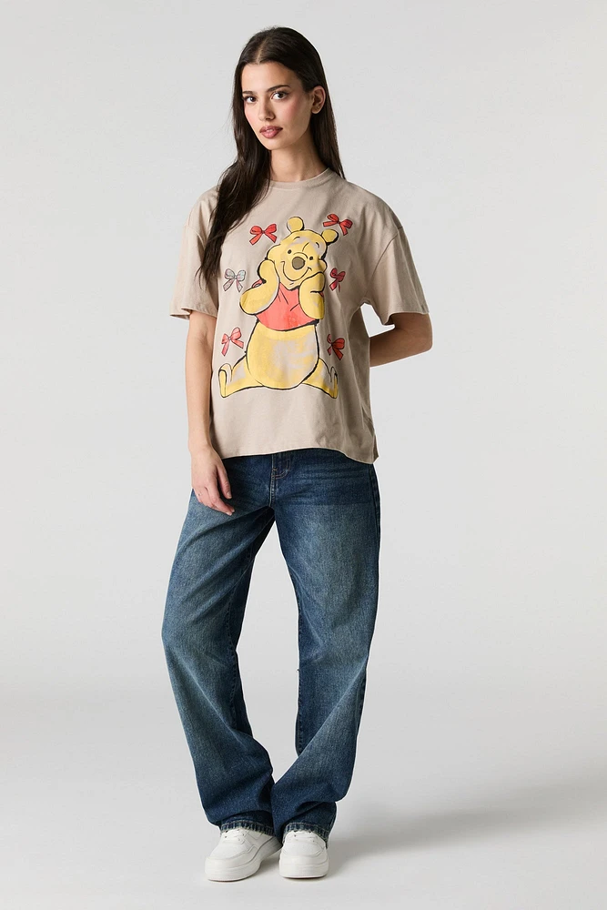 T-shirt de coupe garÃ§onne Ã  imprimÃ© Winnie the Pooh avec boucle