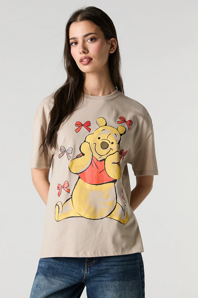 T-shirt de coupe garÃ§onne Ã  imprimÃ© Winnie the Pooh avec boucle