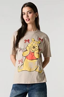 T-shirt de coupe garÃ§onne Ã  imprimÃ© Winnie the Pooh avec boucle